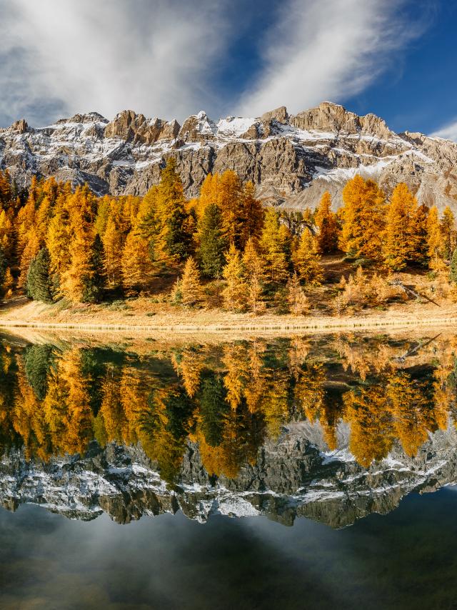 Lac miroir en automne