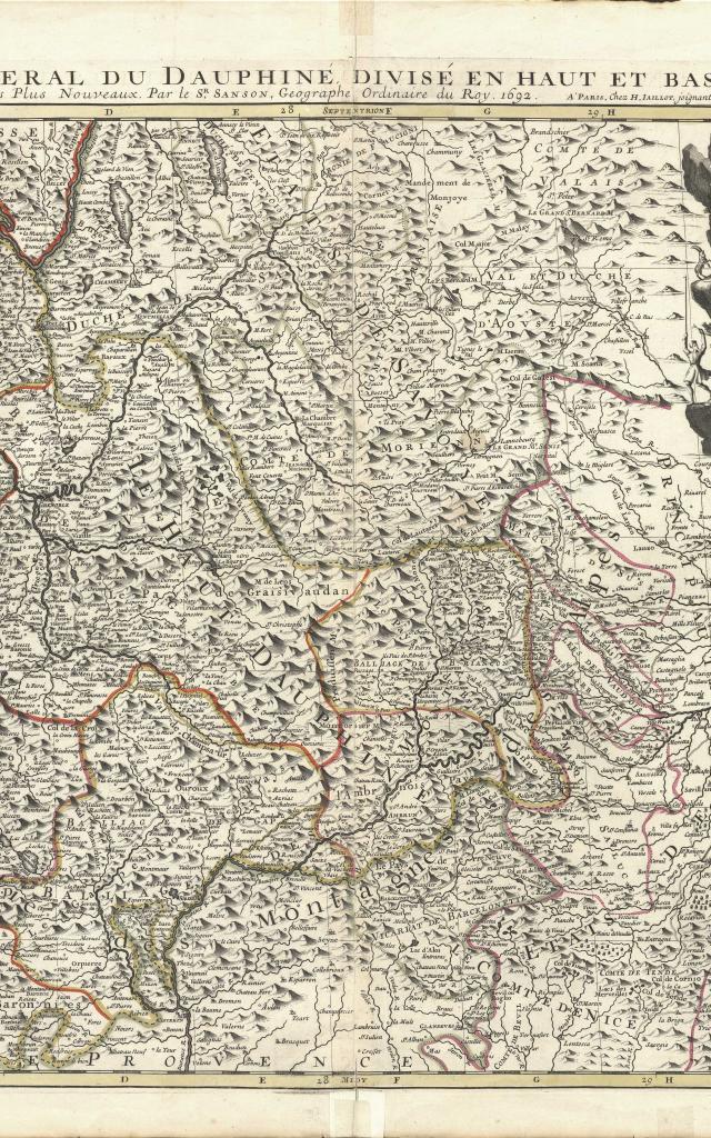 Carte du Dauphiné de 1696