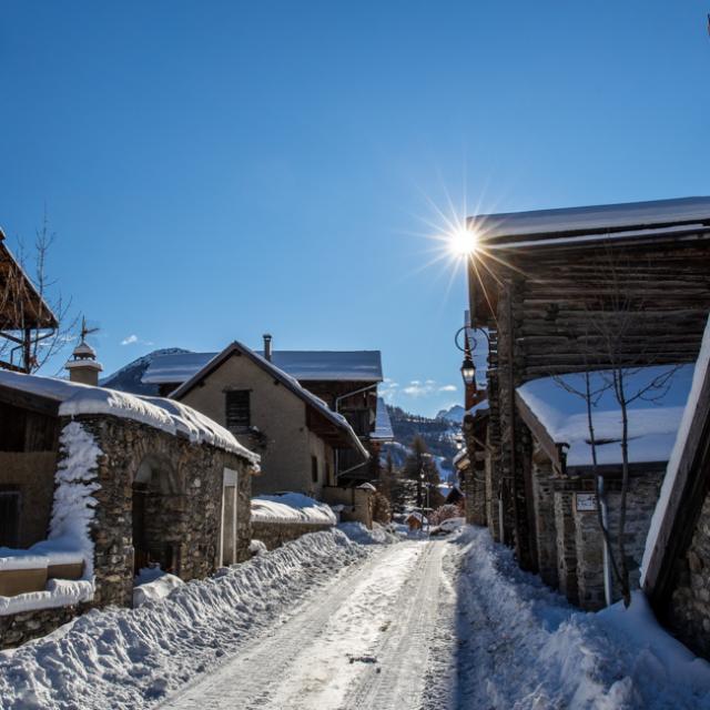 Les fustes de Molines sous la neige