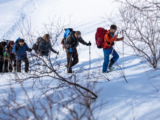 Montée au refuge de la Blanche en raquettes