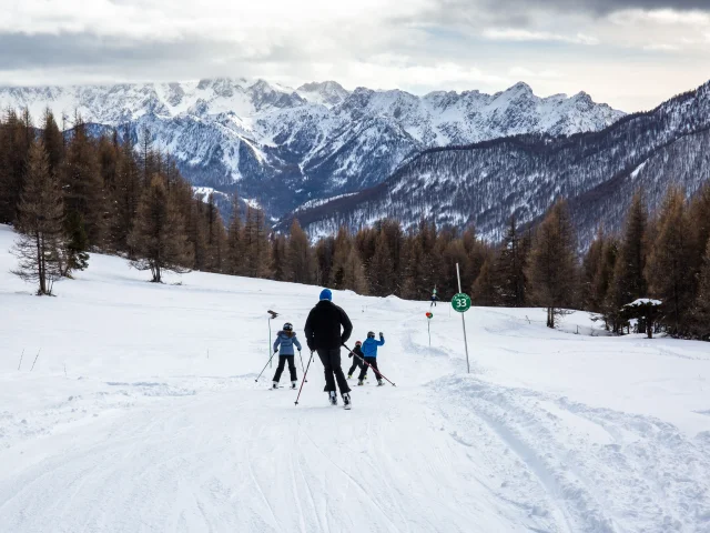 Ski Alpin Arvieux Action Haut De La Station 8©pema