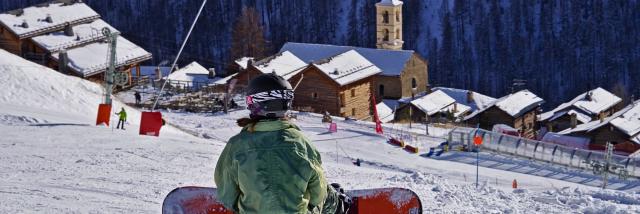 Snowboard à Saint-Véran