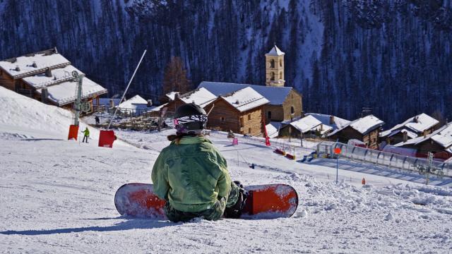 Snowboard à Saint-Véran