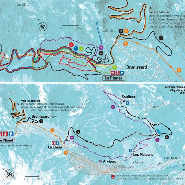 Nordic Ski Map Arvieux 05